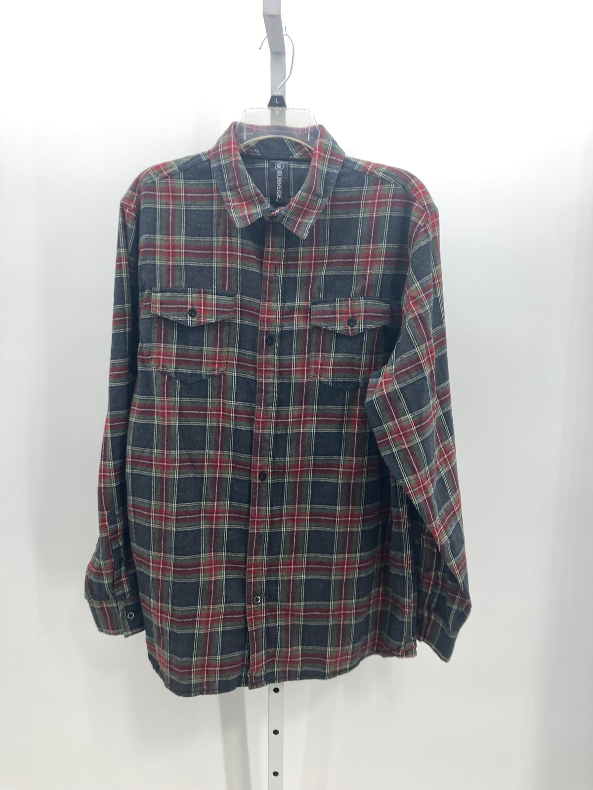 PLAID BTN DOWN