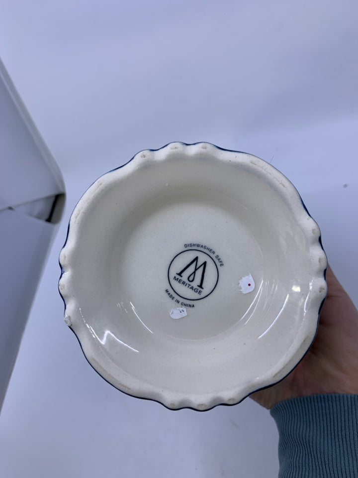 CERAMIC BLUE SMALL CANISTER.