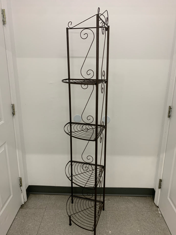 LARGE METAL CORNER SHELF.