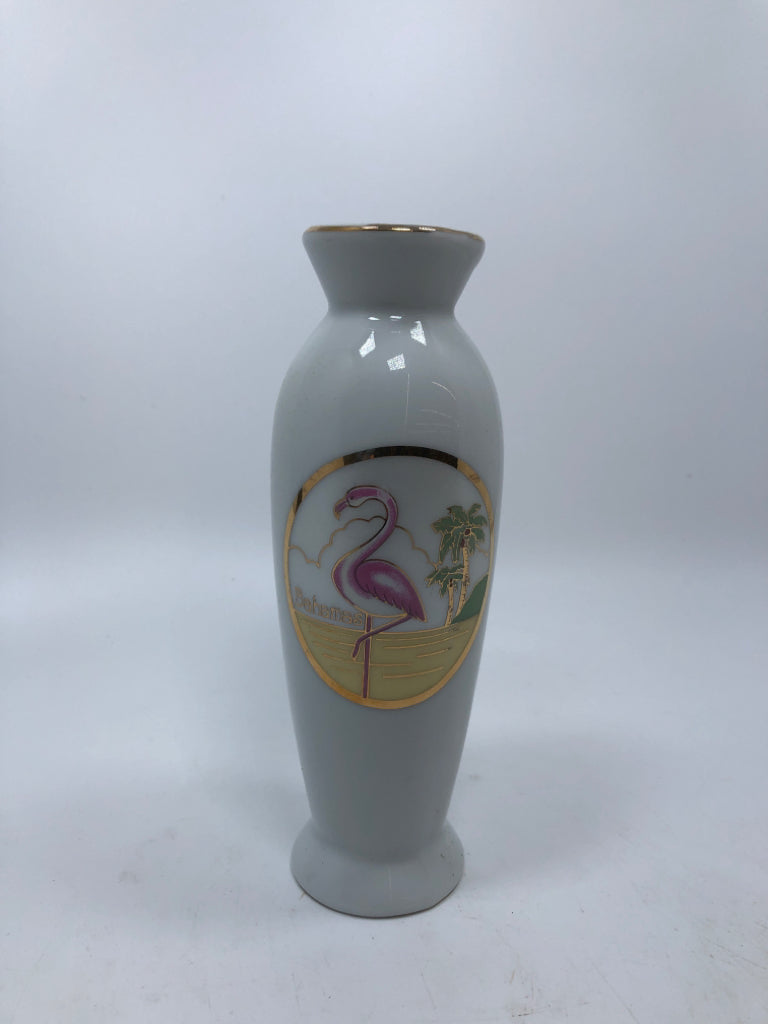 BAHAMAS FLAMINGO BUD VASE.