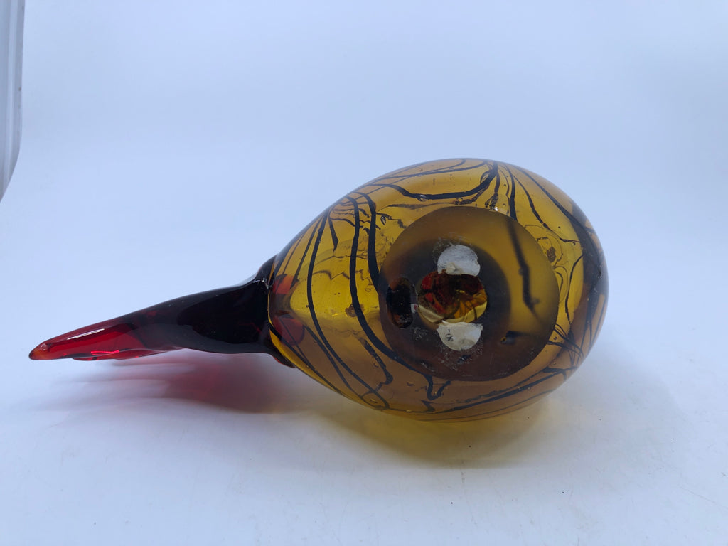 BLOWN GLASS ROOSTER.