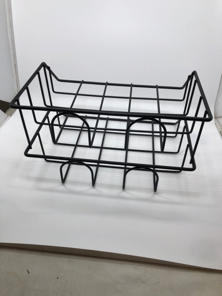 2 TIER BLACK WIRE DESK TRAY.