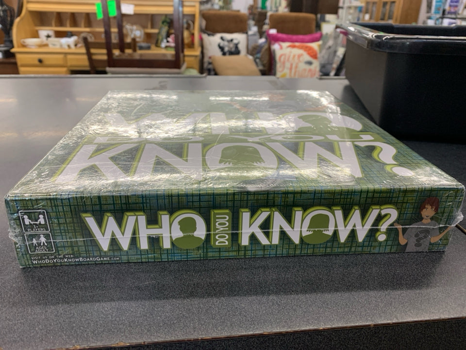 NIB WHO DO YOU KNOW GAME.