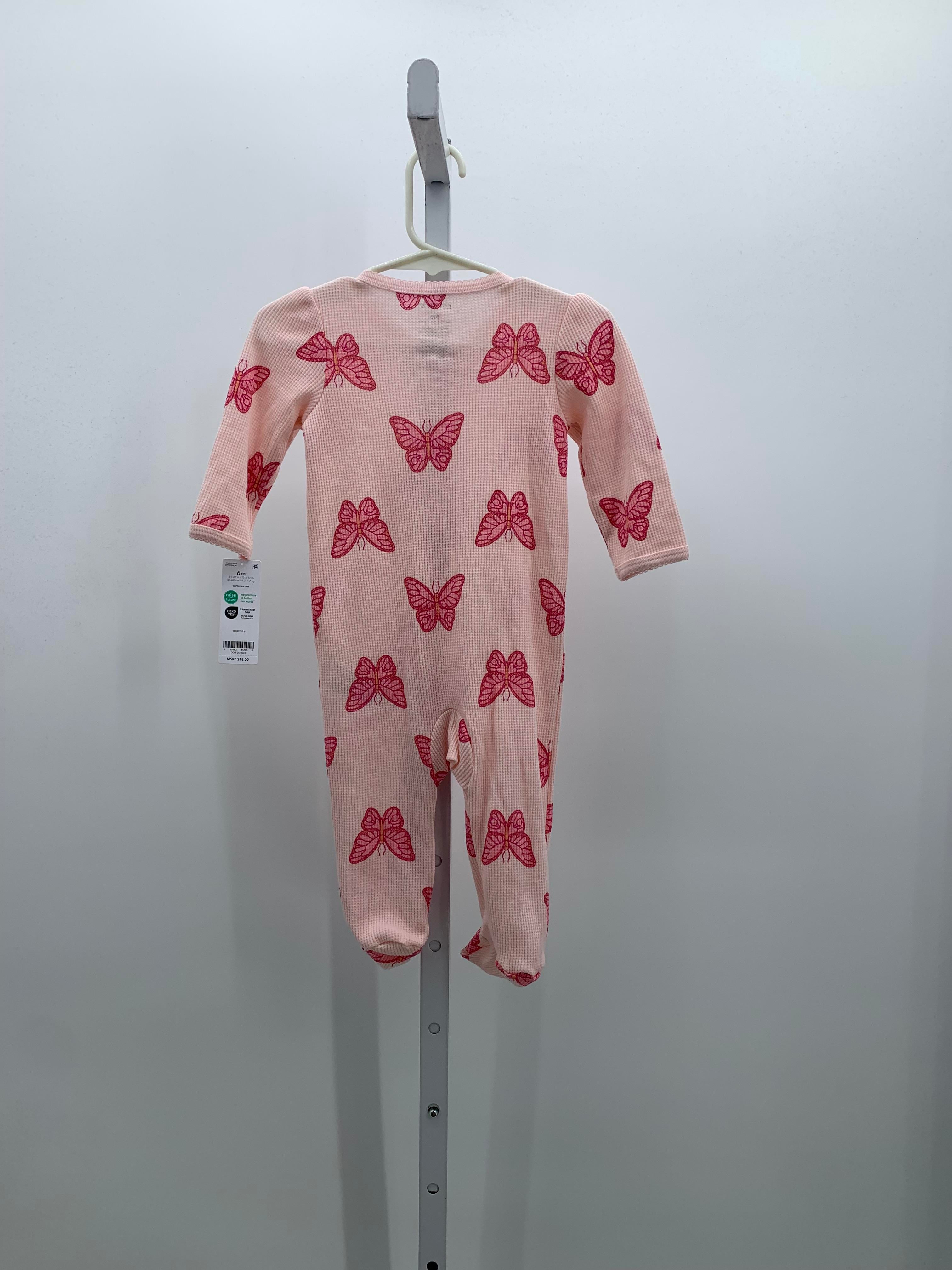 Carters Size 6 Months Girls Long Slv. Romper