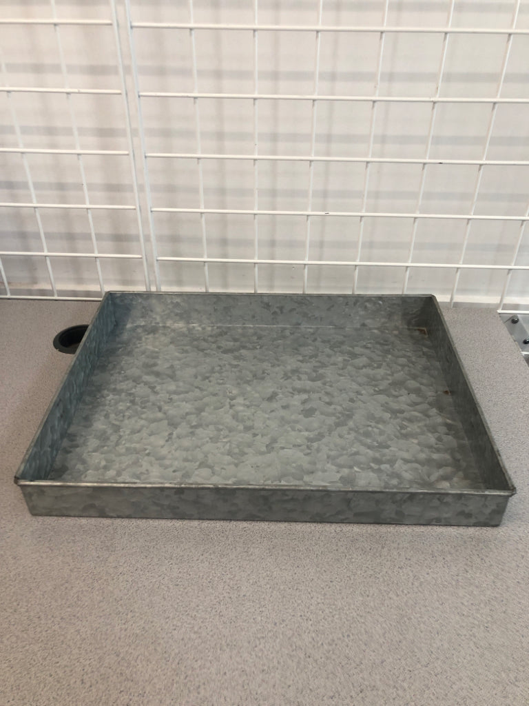 GALVANIZED METAL TRAY.