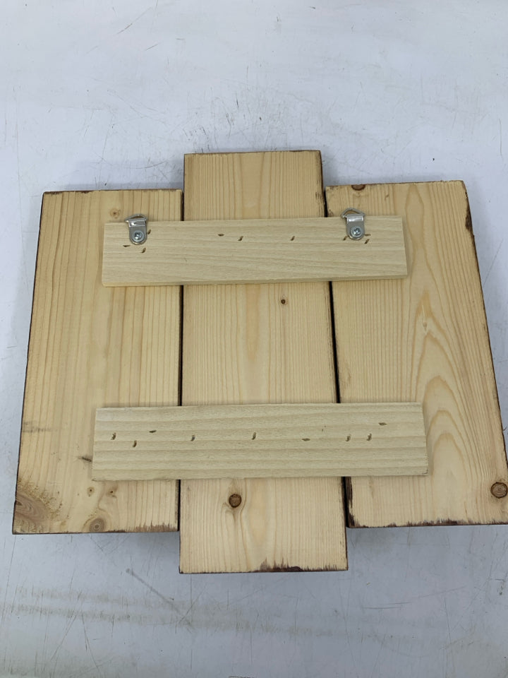 DARK BROWN HIS/HERS/ PAW PRINT HOOKS.