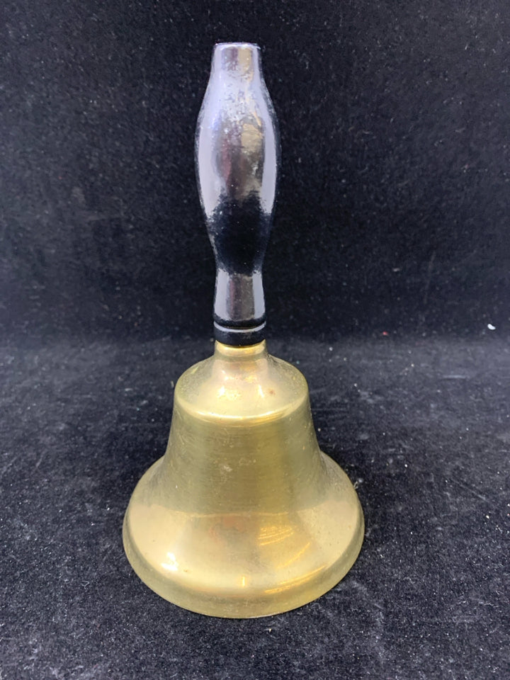 BRASS BELL W/WOOD HANDLE.