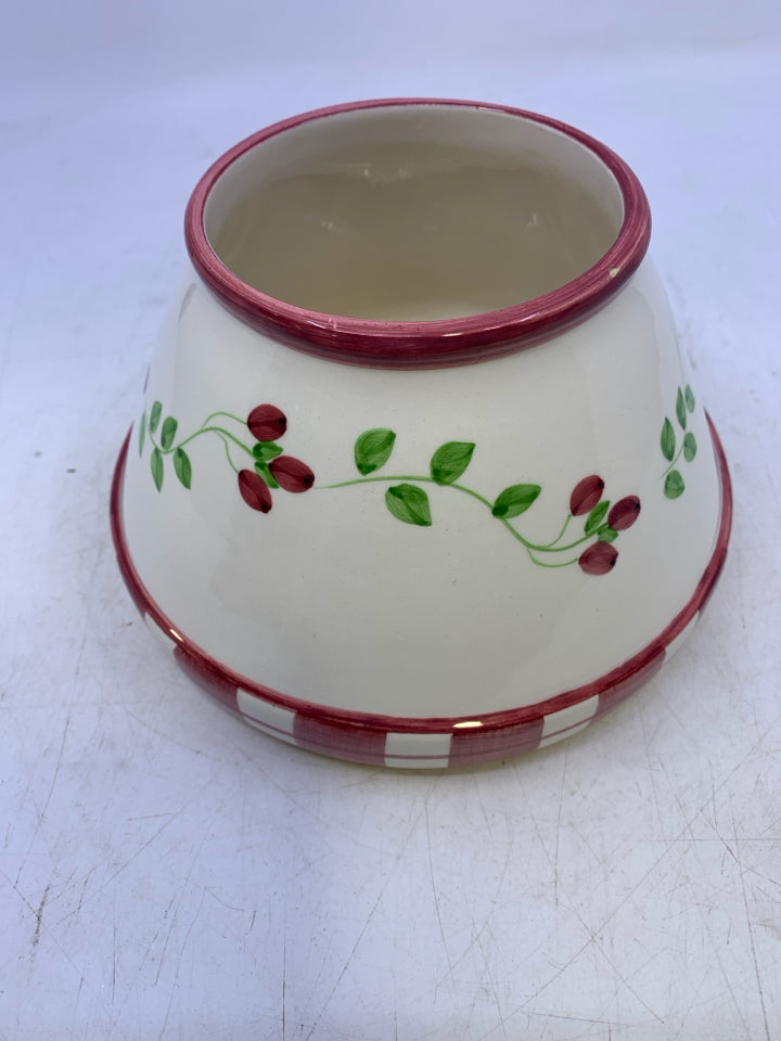 PINK FLOWERS & PLAID JAR SHADE