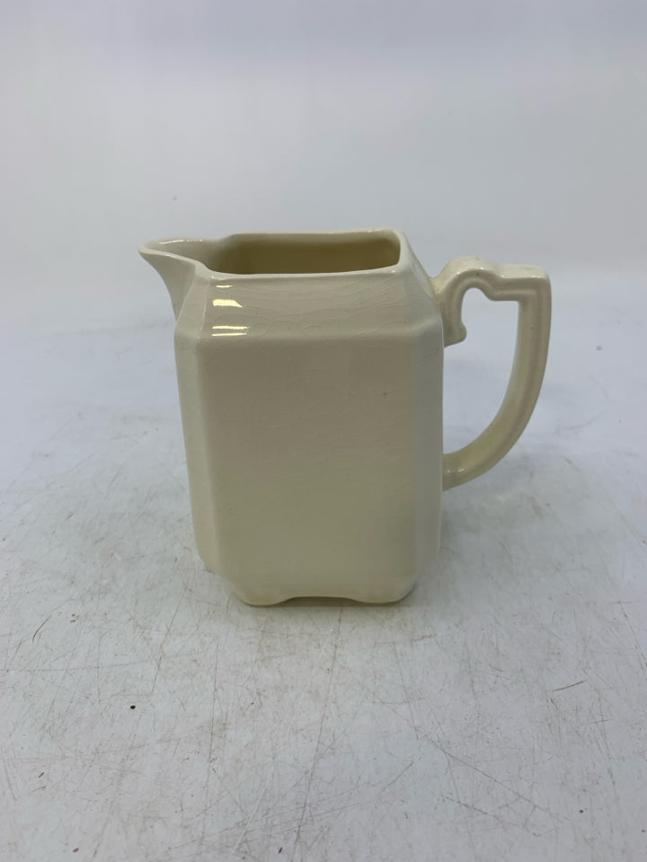 VTG IRONSTONE IVORY CREAMER W/ CRAZING.
