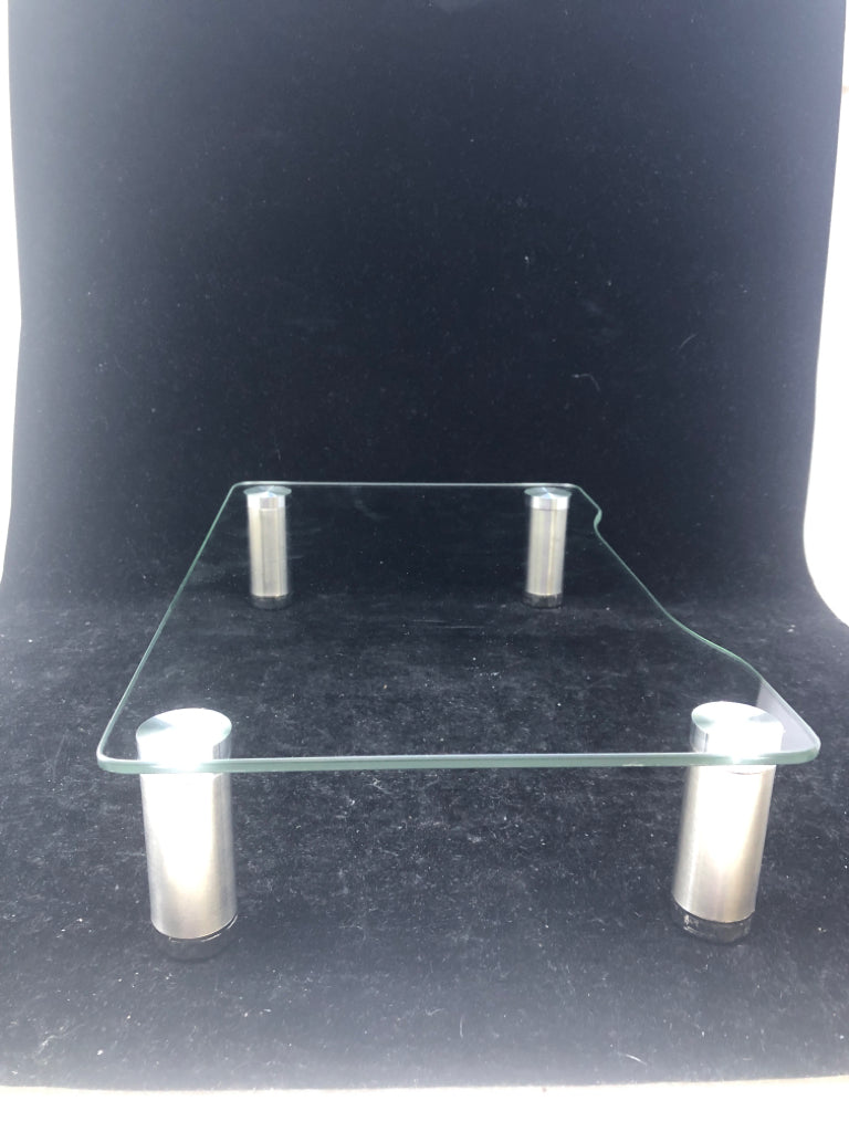 GLASS DESK RISER.
