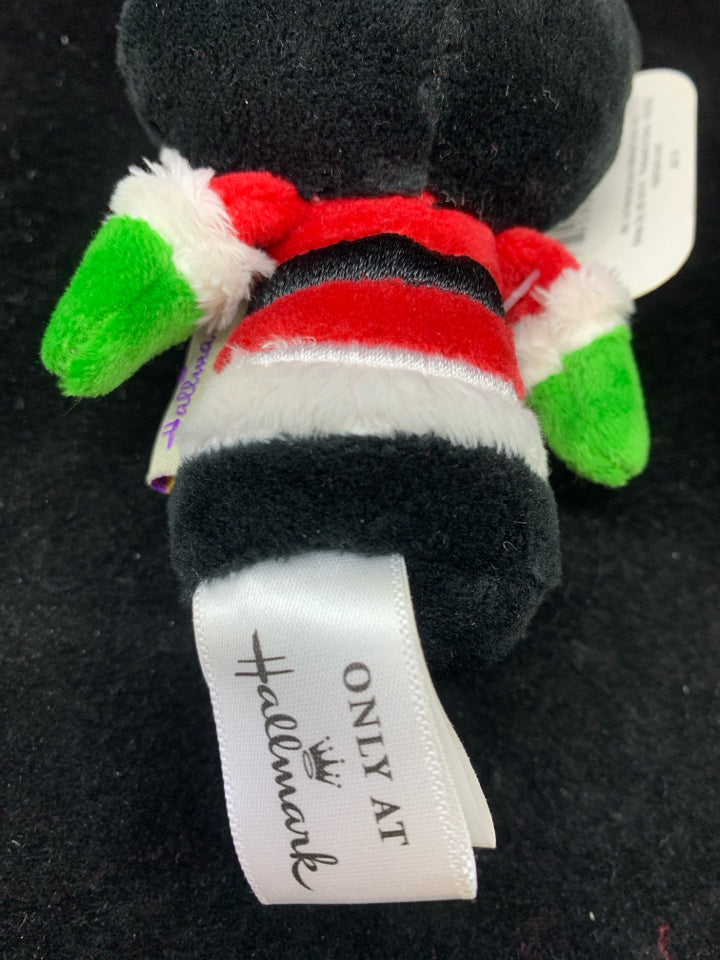 SANTA MICKEY ITTY BITTYS HALLMARK PLUSH.