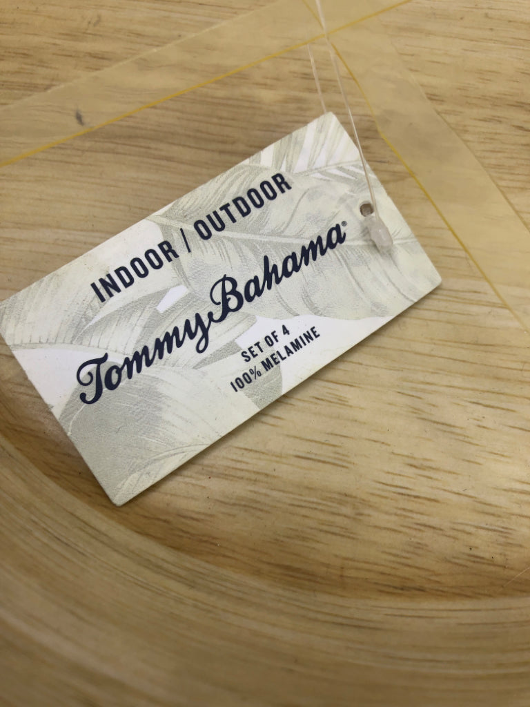 4 NEW TOMMY BAHAMA MELAMINE SHALLOW BOWLS.