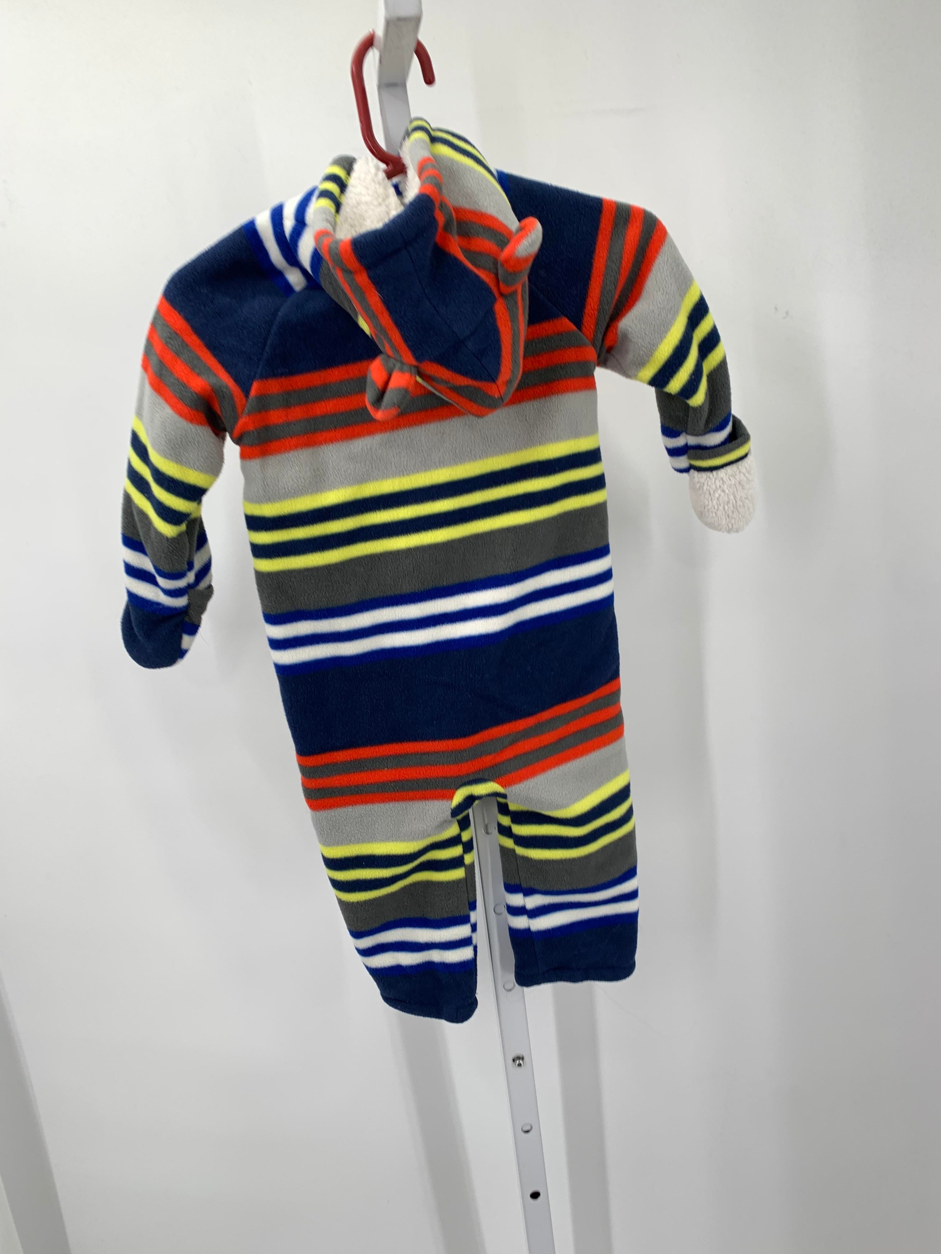 HOODED STRIPES ZIP UP FLEECE