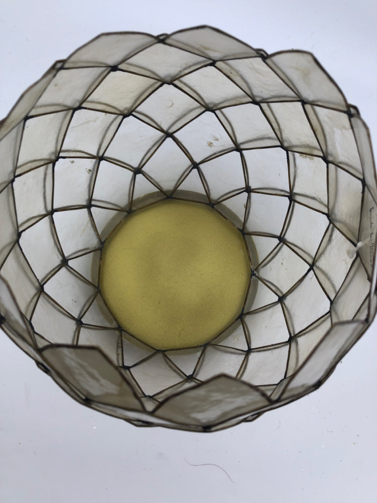 DELICATE FLORAL EGG SHAPED CANDLE HOLDER.