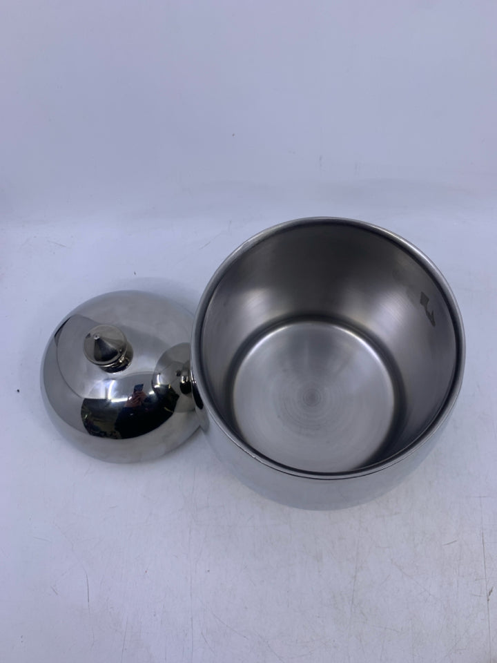 SILVER METAL ICE BUCKET BEAN SHAPE ISAAC MIZRAHI.