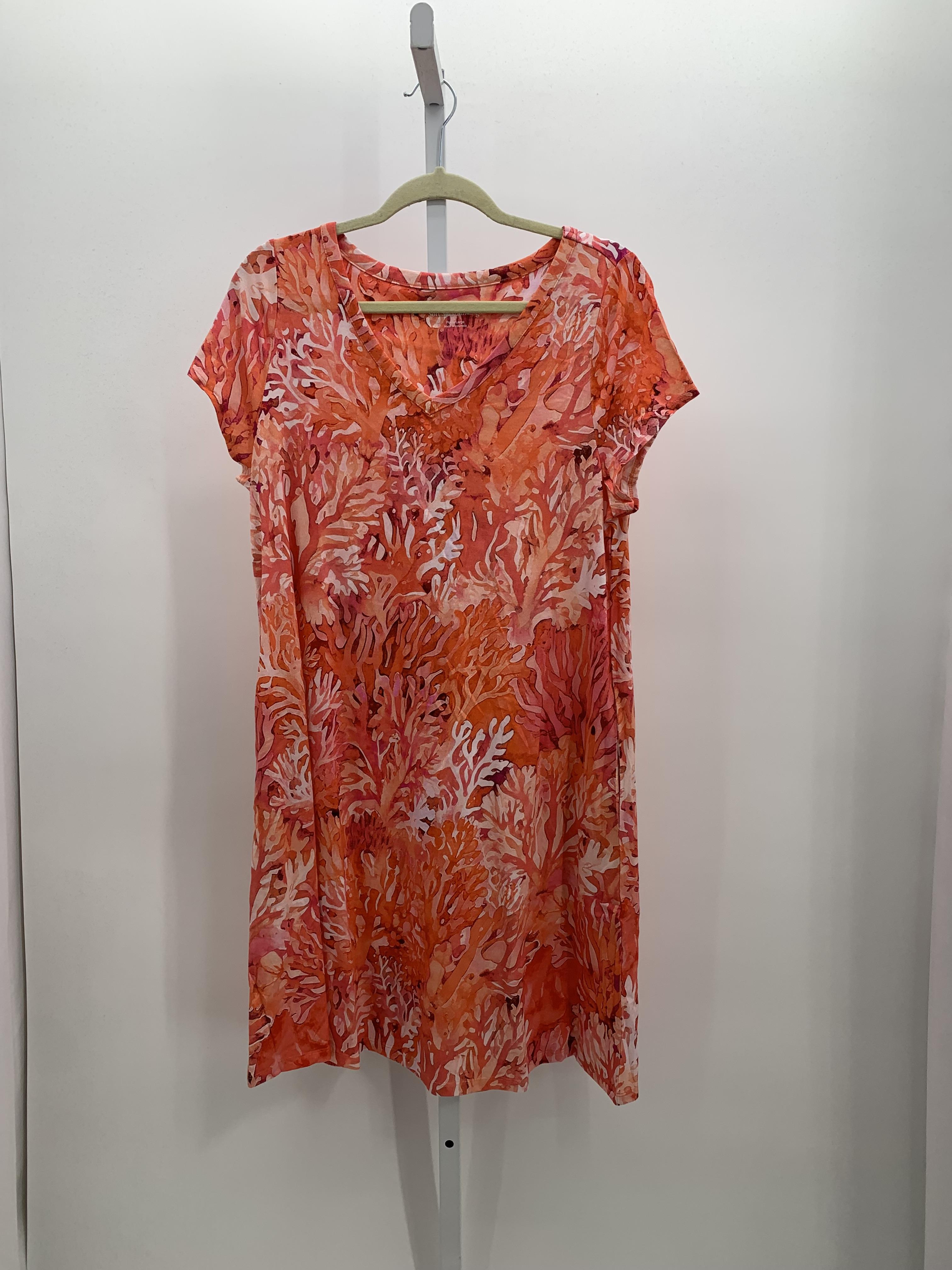 Soft Surroundings Size Large Petite Petite Short Sleeve Dress