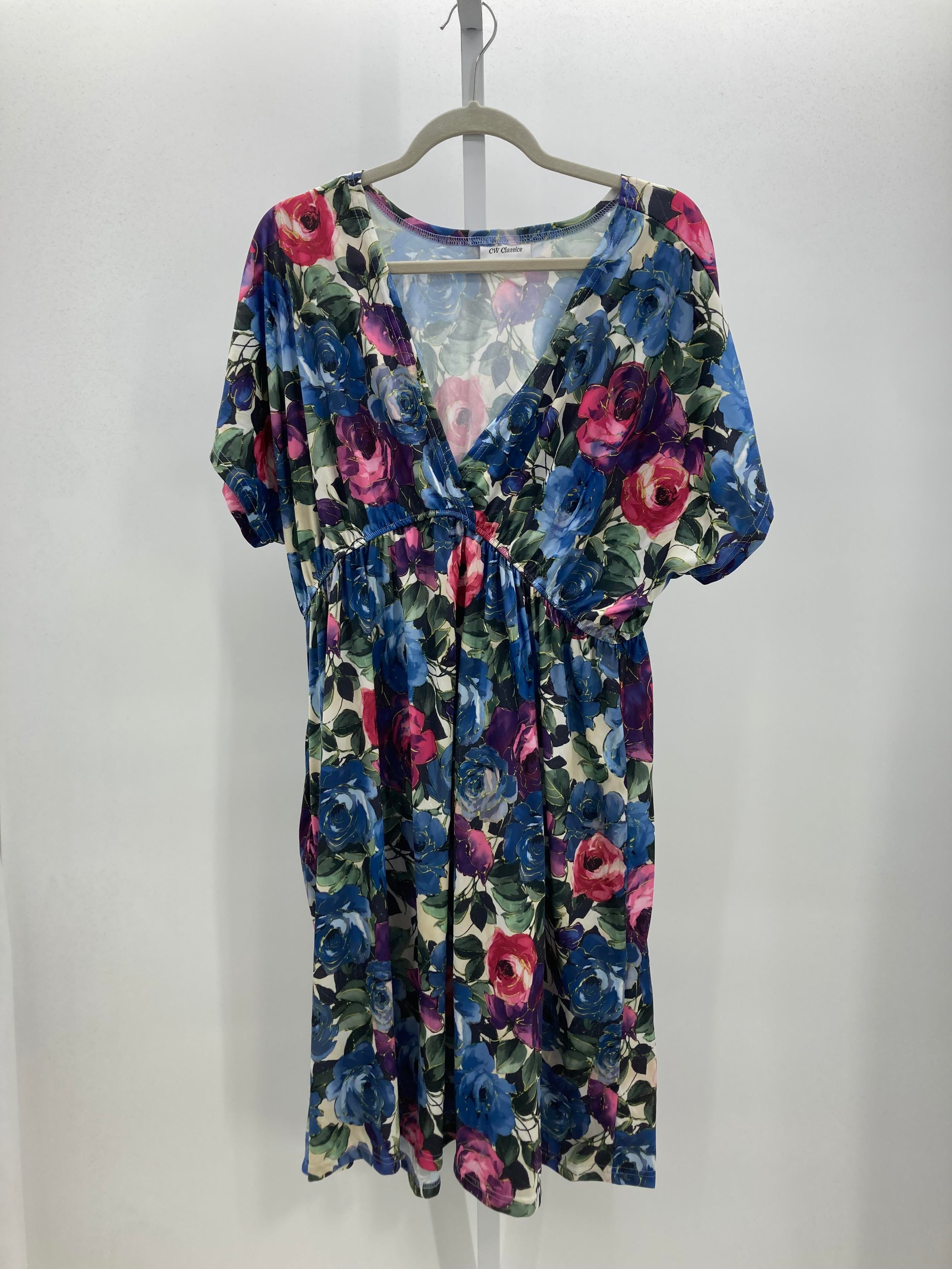 Size 2X Womens Short Sleeve Dress
