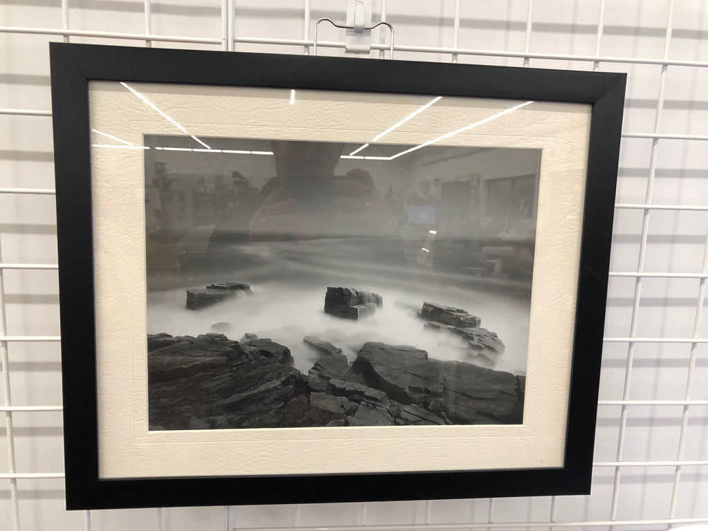 "ISLAND CHIEF" FRAMED WALL HANGING.