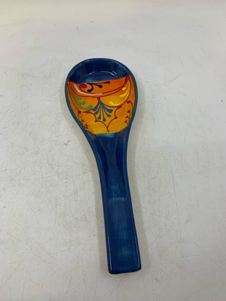 BLUE/ ORANGE SPOON REST