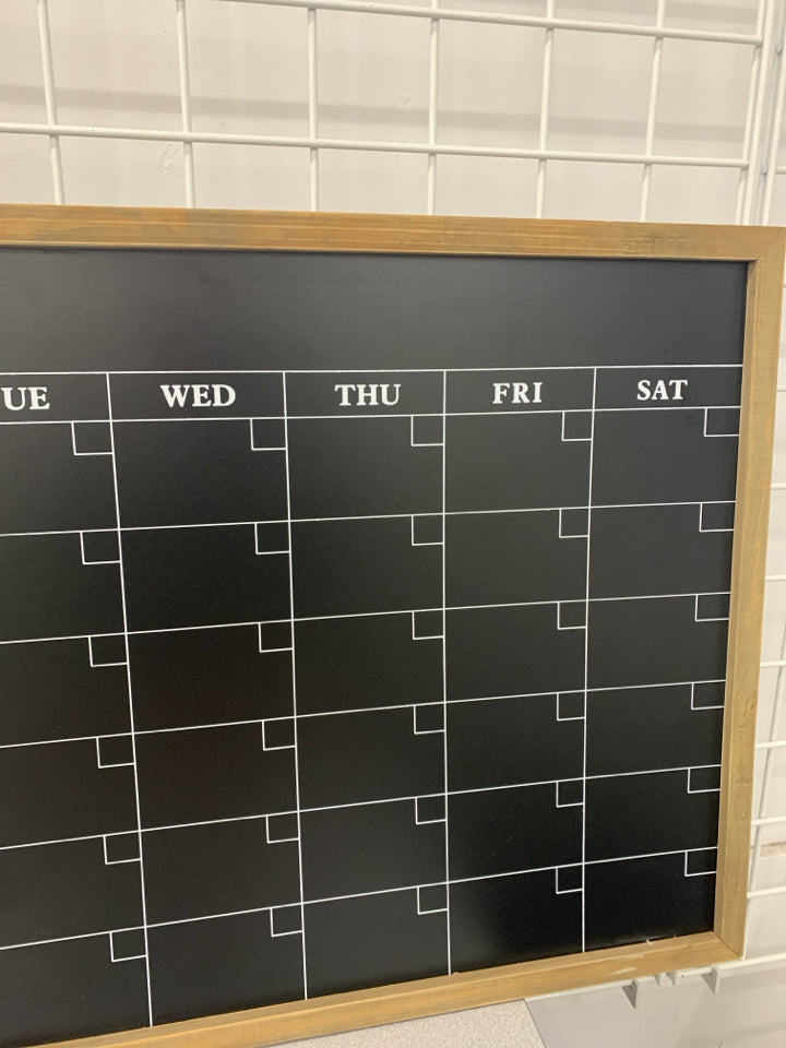FRAMED CHALKBOARD CALENDAR WALL HANGING.
