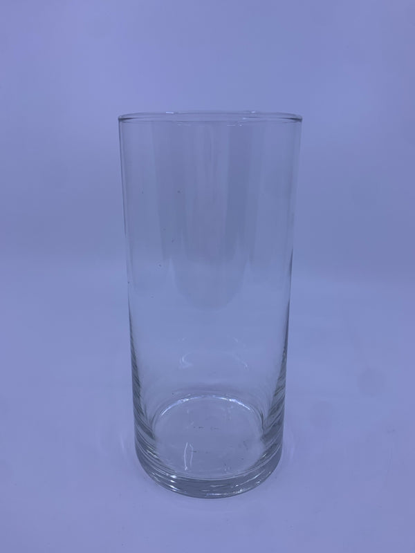 CYLINDER CLEAR GLASS VASE.