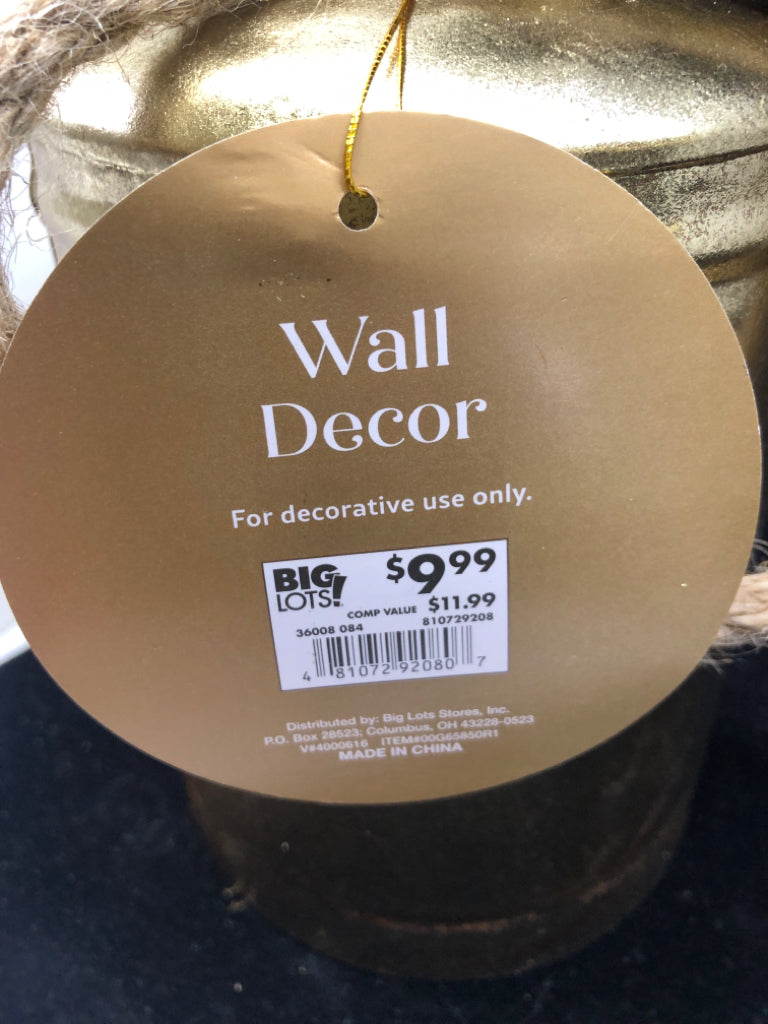 NWT LARGE GOLD DECORATIVE BELL.