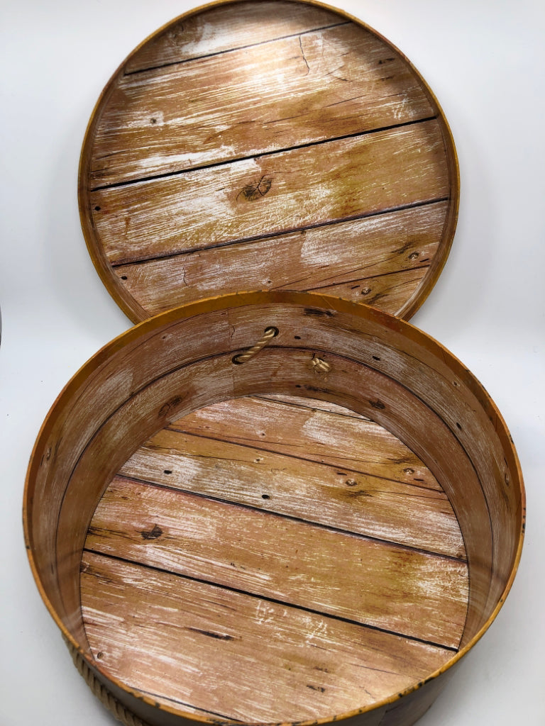 ISLAND PARADISE ROUND STORAGE HAT BOX.