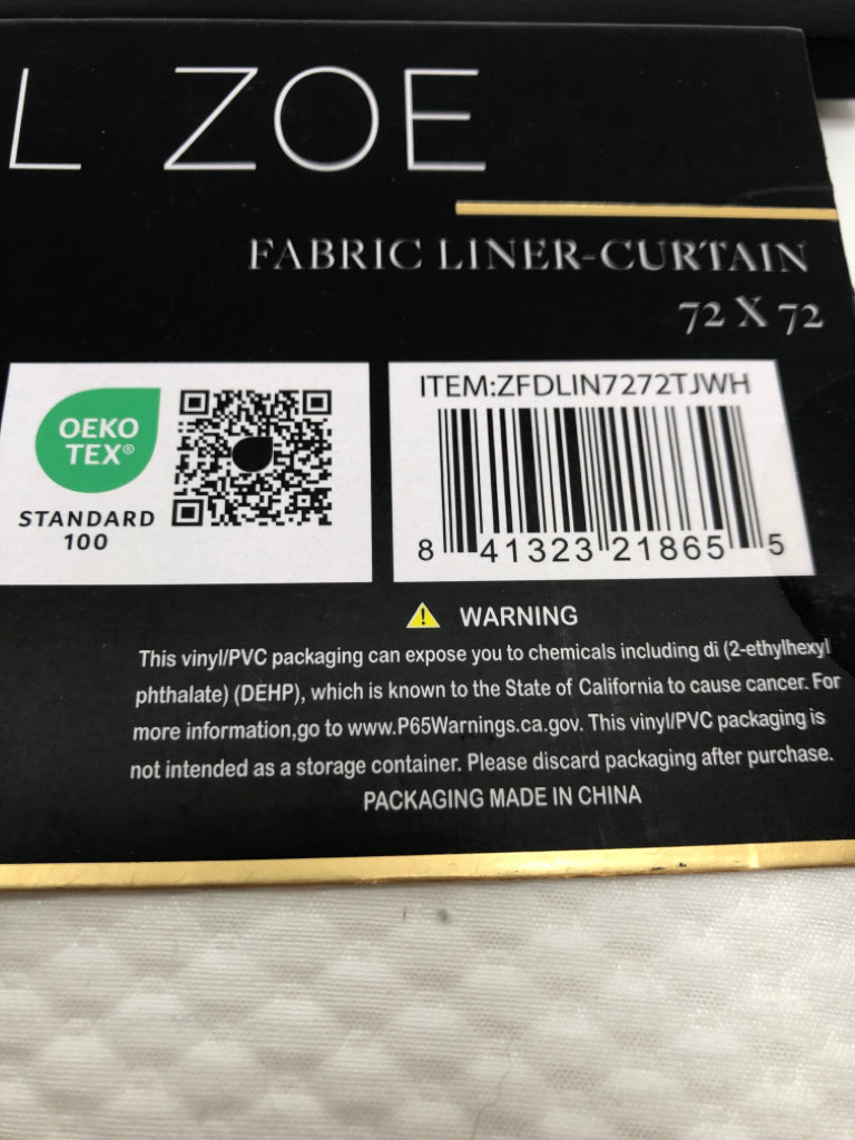 NIP RACHEL ZOE FABRIC LINER CURTAIN.