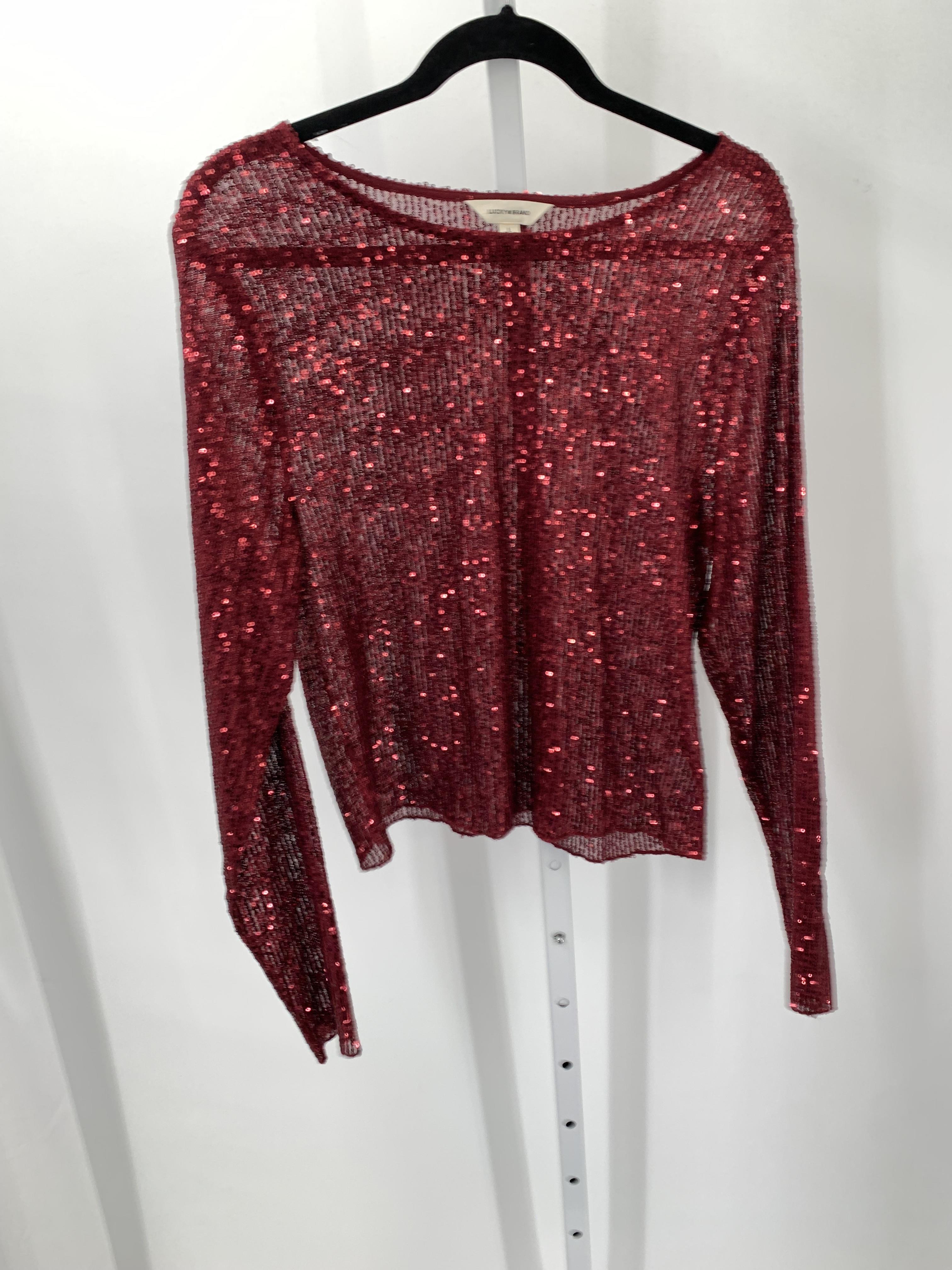 Lucky Brand Size Large Misses Long Sleeve Shirt