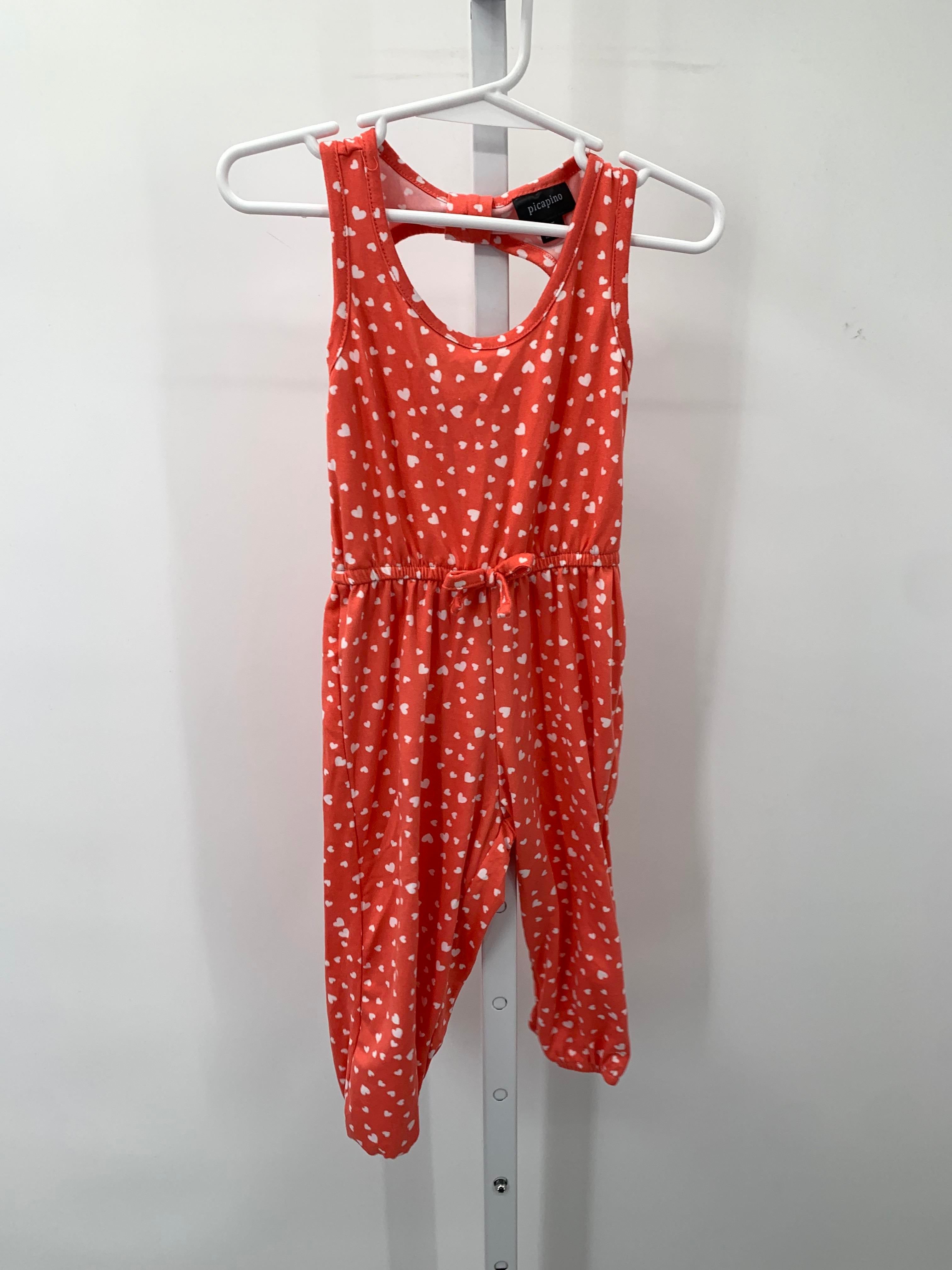 Size 2T Girls Sleeveless Romper