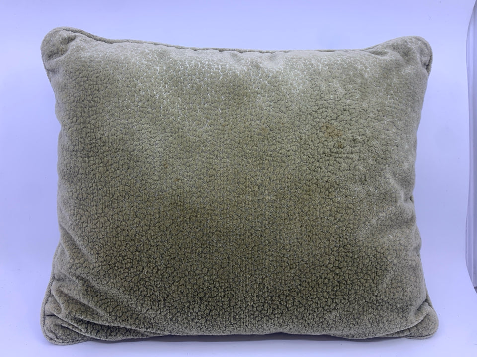 GREEN BLUE HANDMADE PILLOW.
