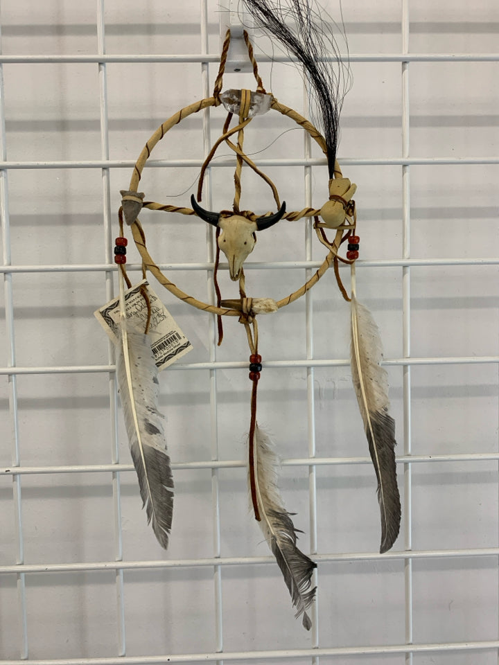 BUFFALO HEAD DREAM CATCHER.
