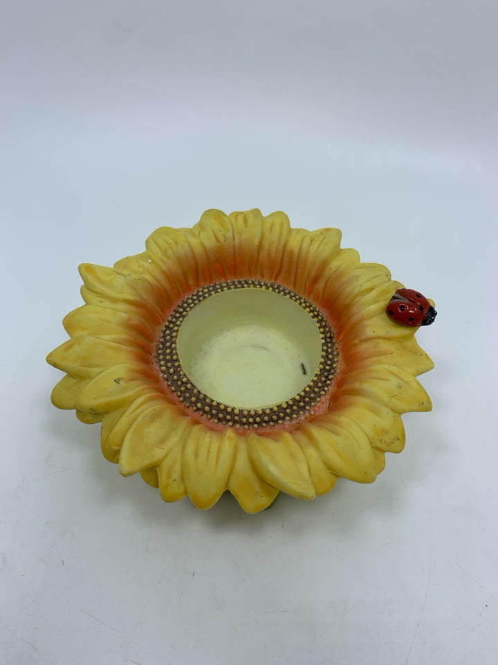 PARTYLITE SUNFLOWER TEA-LIGHT HOLDER.