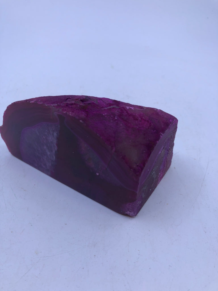 PINK POLISHED CUT GEODE ROCK.