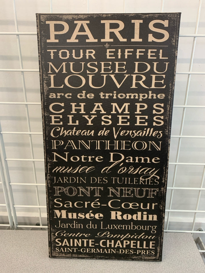 PARIS CANVAS WALL HANGING.