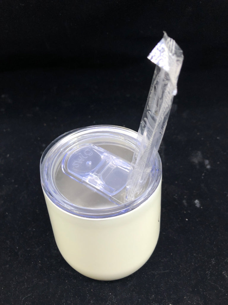 WHITE "MRS" WINE TUMBLER.
