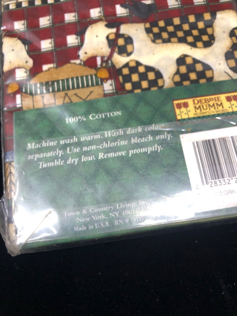 DEBBIE MUMM 2PC PRIMITIVE DESIGN NAPKINS.