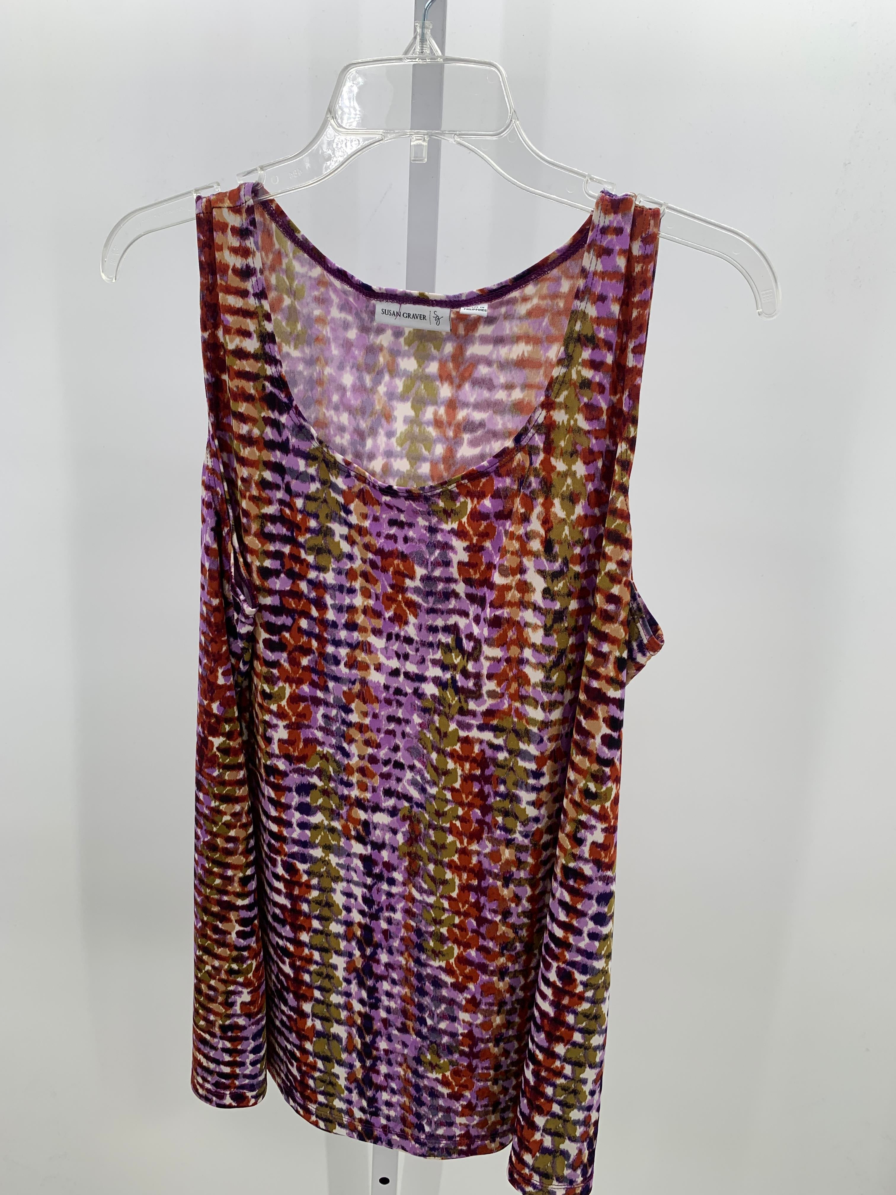 Susan Graver Size Large Misses Sleeveless Shirt