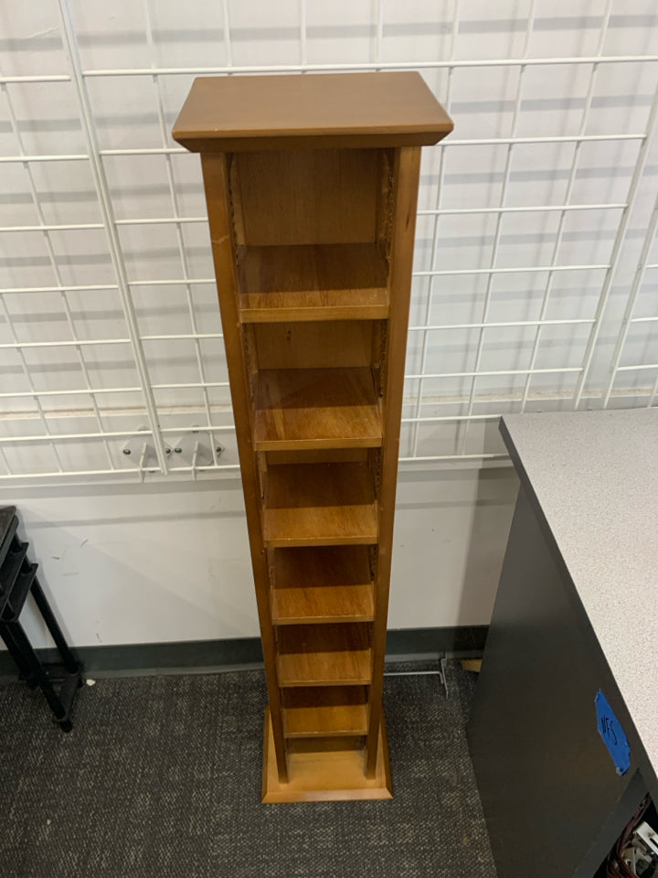 CD MEDIA SHELF FAUX BAMBOO LOOK.