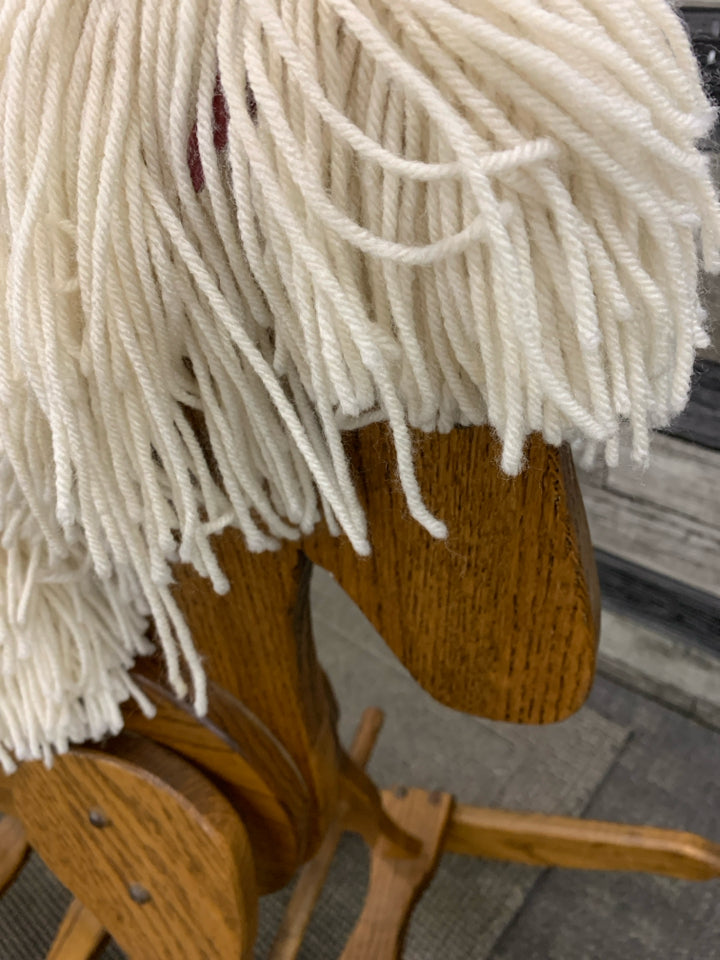 LG DECOR WOODEN ROCKING HORSE.