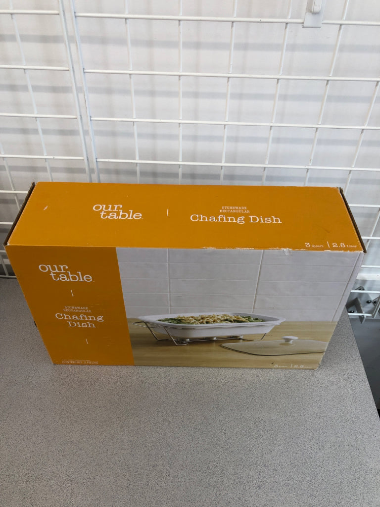 OUR TABLE CHAFING DISH IN BOX.