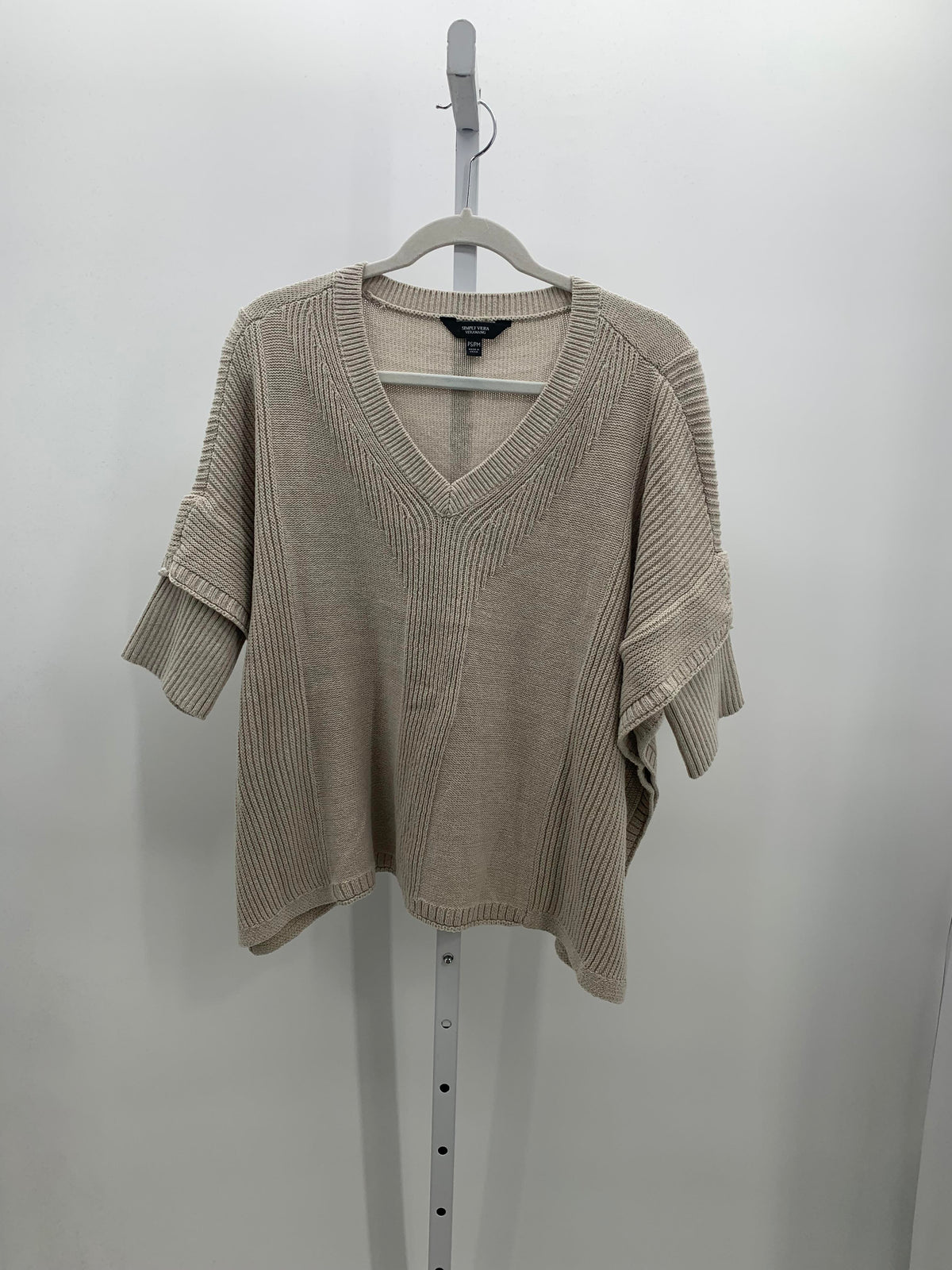 Vera Wang Size Small Petite Petite Short Slv Sweater
