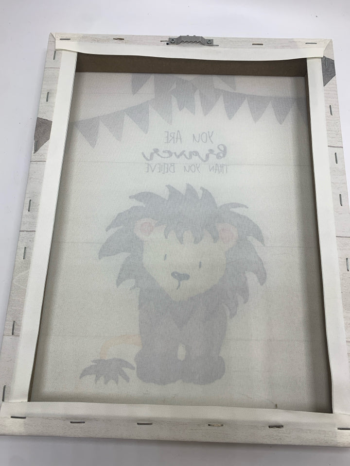 YOU ARE BRAVER LION CANVAS.