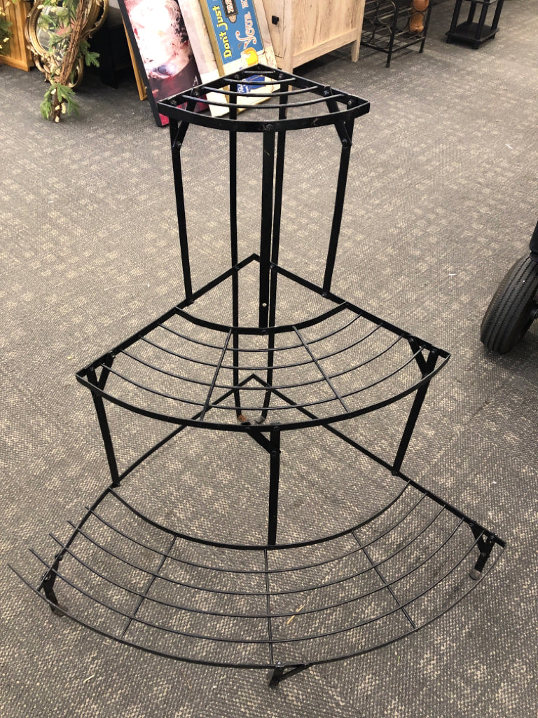 3-TIER CORNER PLANT STAND.