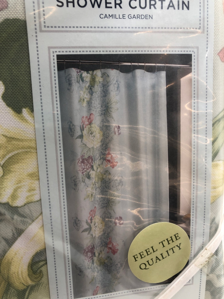 NIP FLORAL FABRIC SHOWER CURTAIN-CANNON.