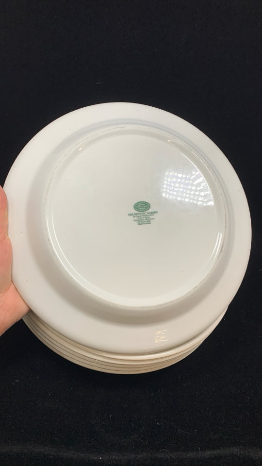 6 BOTANIC GARDEN DINNER PLATES.