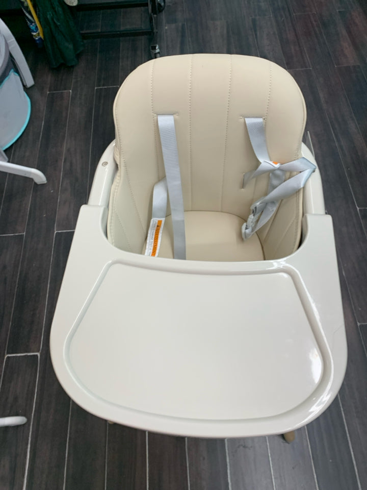 NWT BABY JOY Convertible Baby High Chair, 3 in 1 Wooden Highchair/Booster/Chair