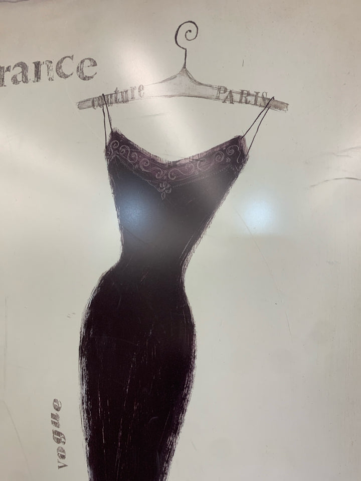 LG FRANCE DRESS FRAMED PRINT.