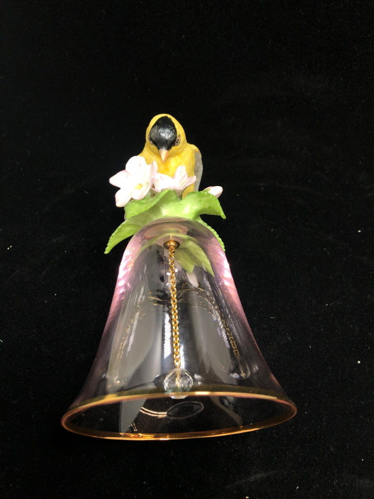 YELLOW BIRD FIGURE ON BELL.