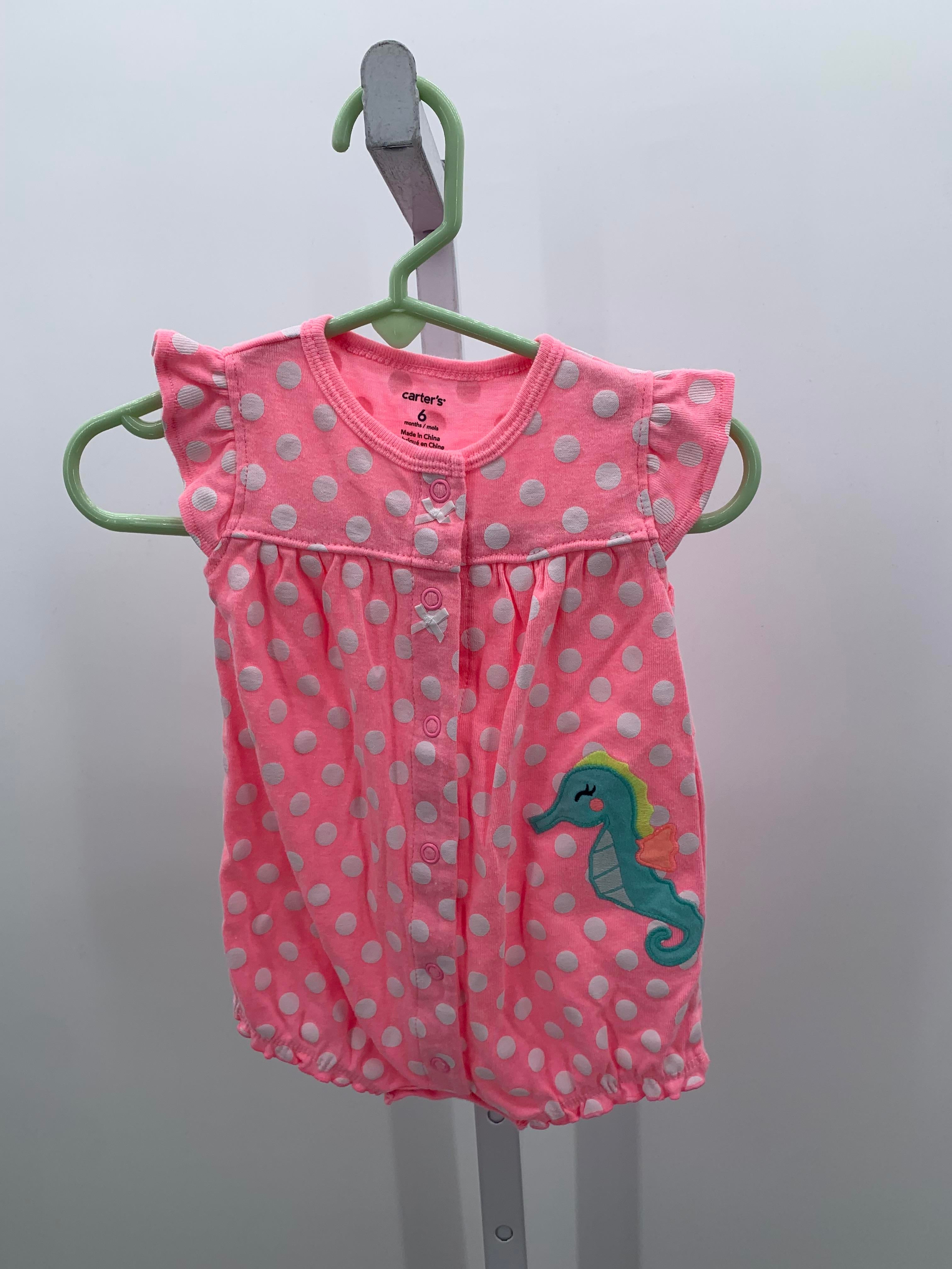 Carters Size 6 Months Girls Short Slv. Romper